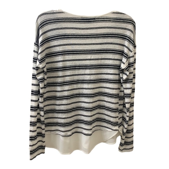 Sanctuary Lagenlook Linen Knit Tunic Top Stripes Layered Women’s Medium - Picture 3 of 12